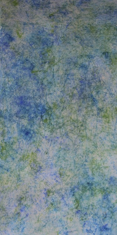 Peinture intitulée "SYMPHONIE en BLEU N…" par Jeannette Allary, Œuvre d'art originale, Aquarelle