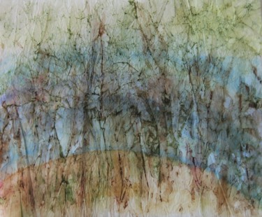 Painting titled "CREPUSCULE" by Jeannette Allary, Original Artwork, Watercolor