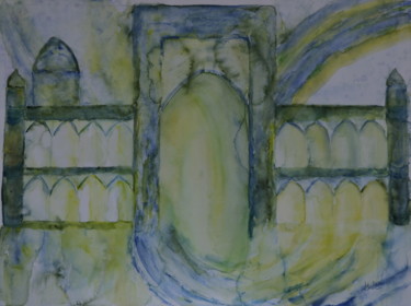 Painting titled "REVES D'ORIENT" by Jeannette Allary, Original Artwork, Watercolor
