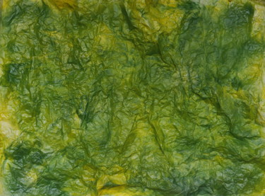 Painting titled "L'OR VERT D'AMAZONIE" by Jeannette Allary, Original Artwork, Ink