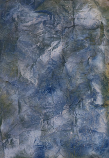 Peinture intitulée "LA SOURCE BLEUE" par Jeannette Allary, Œuvre d'art originale, Encre