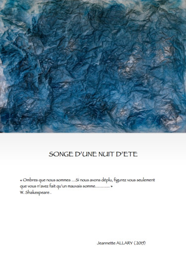 Цифровое искусство под названием "POETIC CARD N°6" - Jeannette Allary, Подлинное произведение искусства, Фотомонтаж