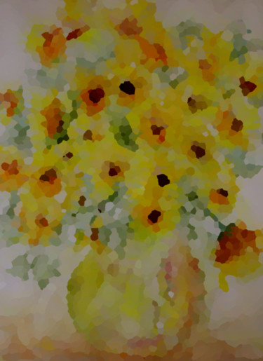 Painting titled "VASE JAUNE ( 2 )" by Jeannette Allary, Original Artwork, Other