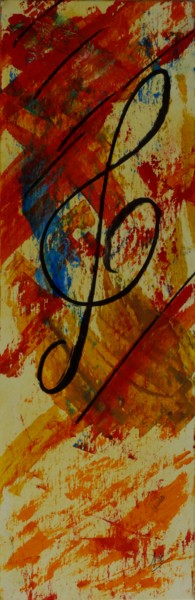 Painting titled "ABSTRAIT N° 6…" by Jeannette Allary, Original Artwork, Oil