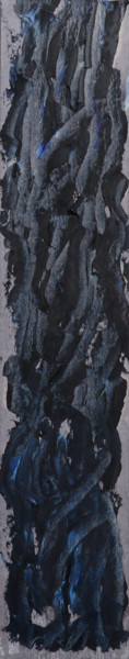 Peinture intitulée "TOTEM TORTURÉ" par Jeannette Allary, Œuvre d'art originale, Huile