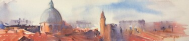 Painting titled "Toulouse Vue des to…" by Jeannette Giannini, Original Artwork, Watercolor