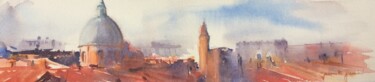 Pintura titulada "Toulouse Vue des to…" por Jeannette Giannini, Obra de arte original, Acuarela