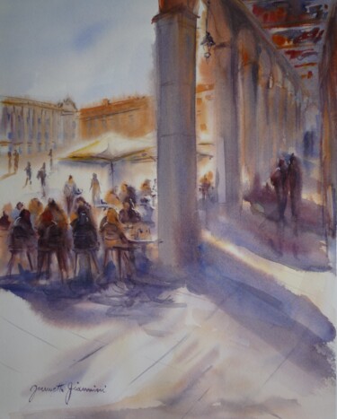 Painting titled "Toulouse Soleil sur…" by Jeannette Giannini, Original Artwork, Watercolor
