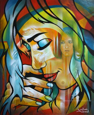 Painting titled "viens mon ange" by Jeannette Guichard-Bunel, Original Artwork, Oil