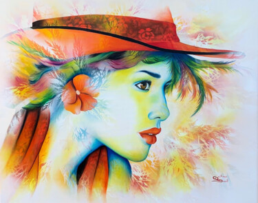 Peinture intitulée "EVA" par Jeannette Guichard-Bunel, Œuvre d'art originale, Huile