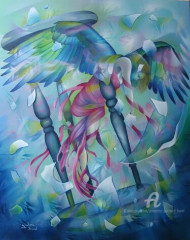 Painting titled "éternité" by Jeannette Guichard-Bunel, Original Artwork