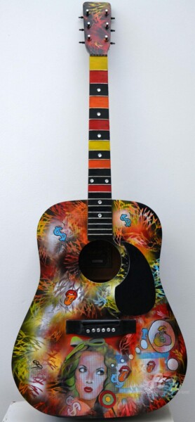 Malerei mit dem Titel "guitarebingo2.jpg" von Jeannette Guichard-Bunel, Original-Kunstwerk, Öl
