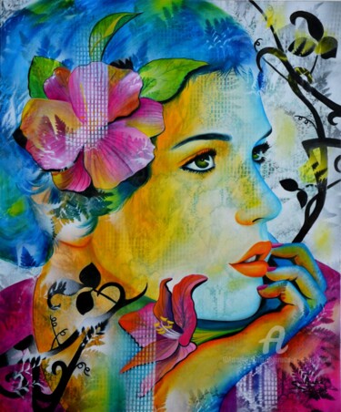 Painting titled "c'était ainsi..." by Jeannette Guichard-Bunel, Original Artwork, Oil