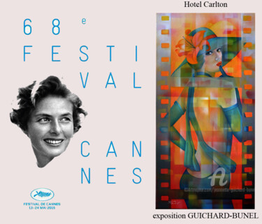 「festival-de-cannes」というタイトルの絵画 Jeannette Guichard-Bunelによって, オリジナルのアートワーク