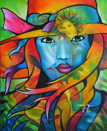 Painting titled "rafale" by Jeannette Guichard-Bunel, Original Artwork, Oil