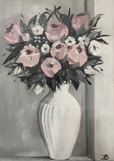 Painting titled "Porcelain vase" by Janna Kasimova, Original Artwork, Acrylic