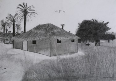 Zeichnungen mit dem Titel "Africa 🌍" von Jean Faye, Original-Kunstwerk, Bleistift