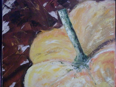 Painting titled "poivron-jaune-1.jpg" by Jeannine Morelle Peintures, Original Artwork, Oil