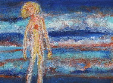 Peinture intitulée "Le Survivant" par Jeannine Martin, Œuvre d'art originale, Huile