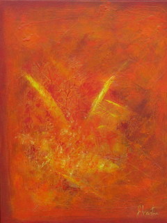 Pintura intitulada "Energie" por Jeannine Martin, Obras de arte originais, Óleo
