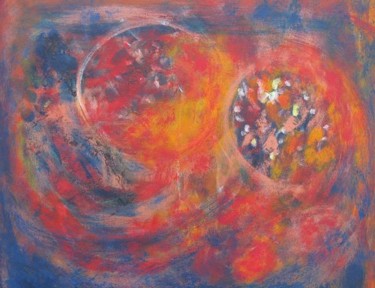 Painting titled "Mouvements planétai…" by Jeannine Martin, Original Artwork, Oil