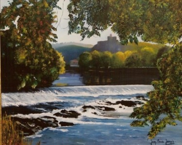 Peinture intitulée "Le barrage de Micau…" par Jean-Claude Jeannin, Œuvre d'art originale