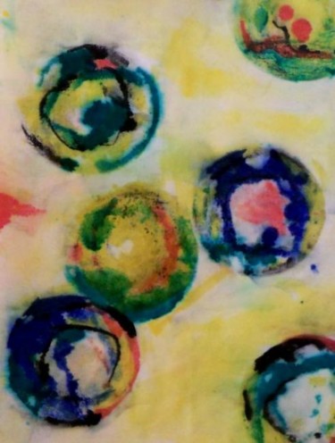 Peinture intitulée "Circles and colors" par Jeanpaquet, Œuvre d'art originale, Huile