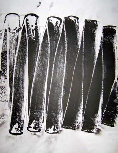 Peinture intitulée "Black &White Ribbon…" par Jeanpaquet, Œuvre d'art originale