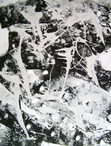 Peinture intitulée "Seul dans le Chaos" par Jeanpaquet, Œuvre d'art originale, Huile