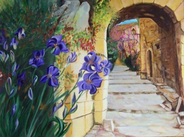 Pintura intitulada "Portes de Provence" por Françoise Collin, Obras de arte originais, Óleo