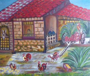 Painting titled "El Costa Rica , Pur…" by Françoise Collin, Original Artwork, Oil