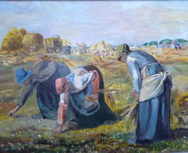 Pintura titulada "les Glaneuses copie…" por Françoise Collin, Obra de arte original, Oleo