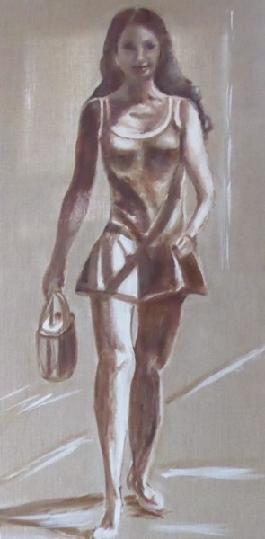 Painting titled "mes 19 ans..." by Françoise Collin, Original Artwork, Oil