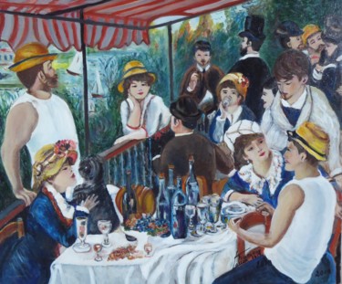 Painting titled "Copie du chef d'oeu…" by Françoise Collin, Original Artwork, Oil