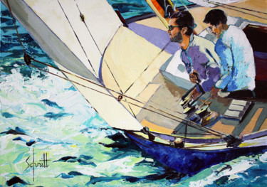 RÉGATES 9 Peinture intitulée "RÉGATES 9" par Jean-Paul Schmitt, Œuvre d'art originale, Acrylique