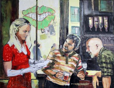 Painting titled "CAFÉ XXX" by Jean-Paul Schmitt, Original Artwork, Oil