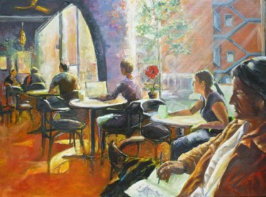 Pintura titulada "Chez Else à Montréal" por Jean-Paul Schmitt, Obra de arte original, Acrílico