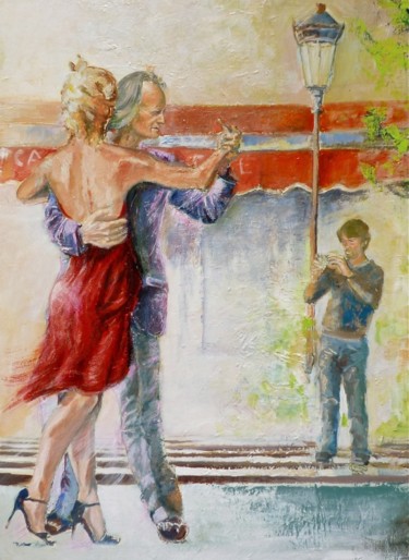Pintura titulada "Valse ou tango?" por Jean-Paul Schmitt, Obra de arte original, Acrílico