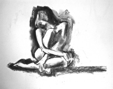 Pintura titulada "Nu assis II" por Jean-Paul Schmitt, Obra de arte original, Oleo