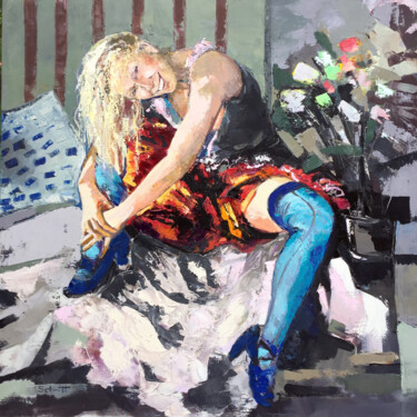 Pintura titulada "AFTERNOON (Hommage…" por Jean-Paul Schmitt, Obra de arte original, Oleo Montado en Bastidor de camilla de…