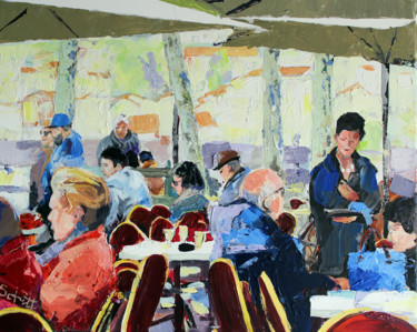 Peinture intitulée "La terrasse du Maje…" par Jean-Paul Schmitt, Œuvre d'art originale, Acrylique