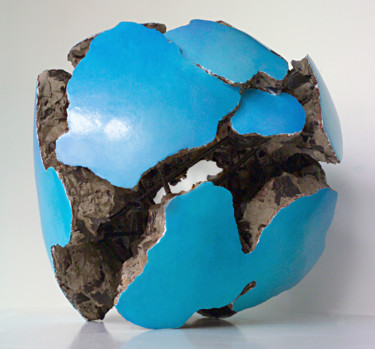 Скульптура под названием "Météorite océane.jpg" - Jeanpaul Zak, Подлинное произведение искусства, Камень