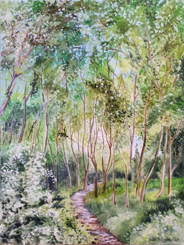 le chemin dunaire Peinture intitulée "le chemin dunaire" par Jean-Philippe Guffroy, Œuvre d'art originale, Huile