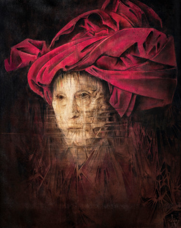 Peinture intitulée "L'INCONNU AU TURBAN…" par Jean-Philippe Vallon, Œuvre d'art originale, Huile