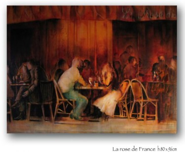 Peinture intitulée "LA ROSE DE FRANCE" par Jean-Philippe Vallon, Œuvre d'art originale