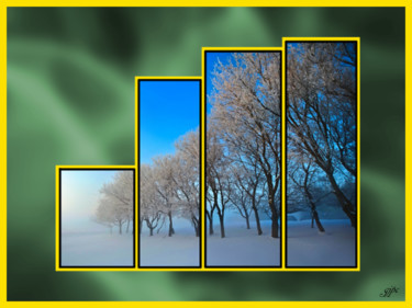 제목이 "Tableau arbres.jpg"인 디지털 아트 Jean-Pierre Gueret로, 원작, 포토 몽타주