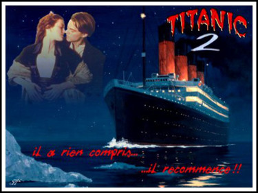 제목이 "Titanic 2.jpg"인 디지털 아트 Jean-Pierre Gueret로, 원작, 포토 몽타주