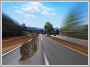 Digital Arts titled "speedy-colimaçon.jpg" by Jean-Pierre Gueret, Original Artwork, Photo Montage