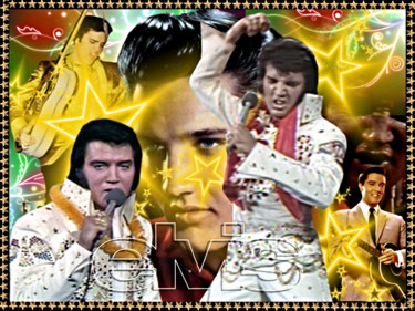 Arte digitale intitolato "Elvis.png" da Jean-Pierre Gueret, Opera d'arte originale, Fotomontaggio