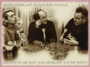 Digital Arts titled "Brel - Ferré - Bras…" by Jean-Pierre Gueret, Original Artwork, Photo Montage